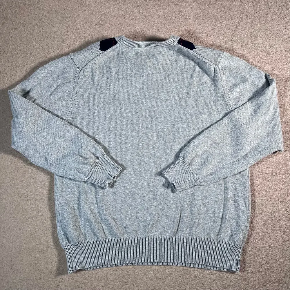 VTG 90s Y2K American Eagle Argyle Academia Pullover Cotton Sweater Men's L Golf